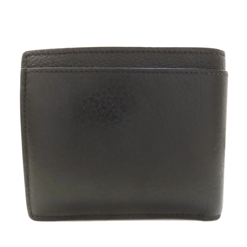 Saint Laurent Bi West Calfskin fold Wallet East Black